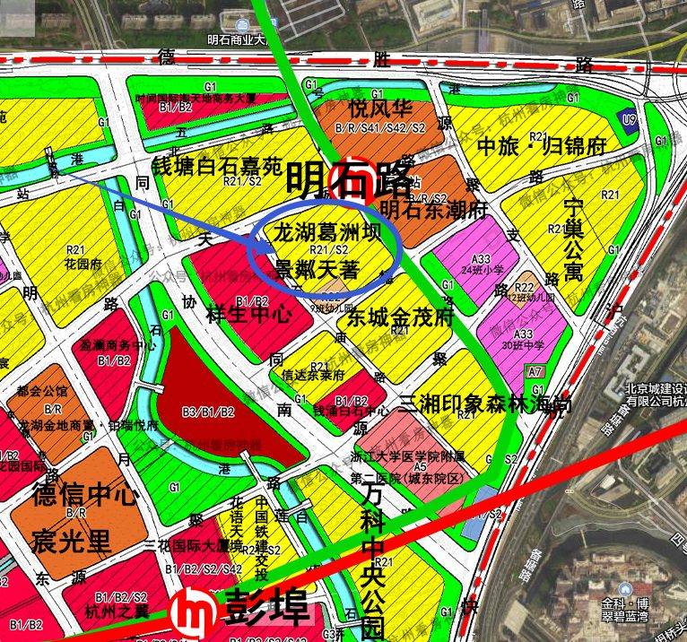 龙湖葛洲坝景粼天著:城东新城板块土地块详细规划图(高清版)免费获取