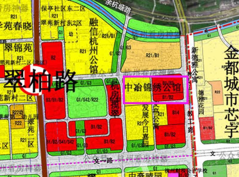 中冶锦绣公馆:板块土地详细规划图(高清版)免费获取