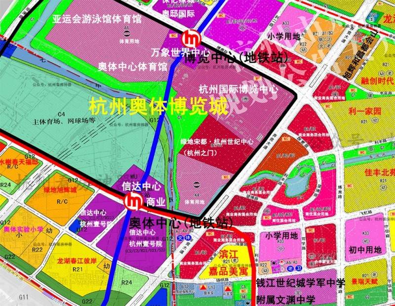 杭州之门:板块详细规划图(高清版)免费获取(奥体 钱江世纪城 亚运村)