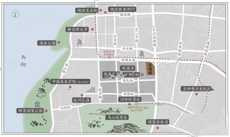滨江定福阁实景图