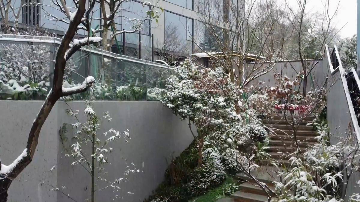 西湖将军山下，雪中涵玉雅筑，隐奢画卷，徐徐铺开-涵玉雅筑